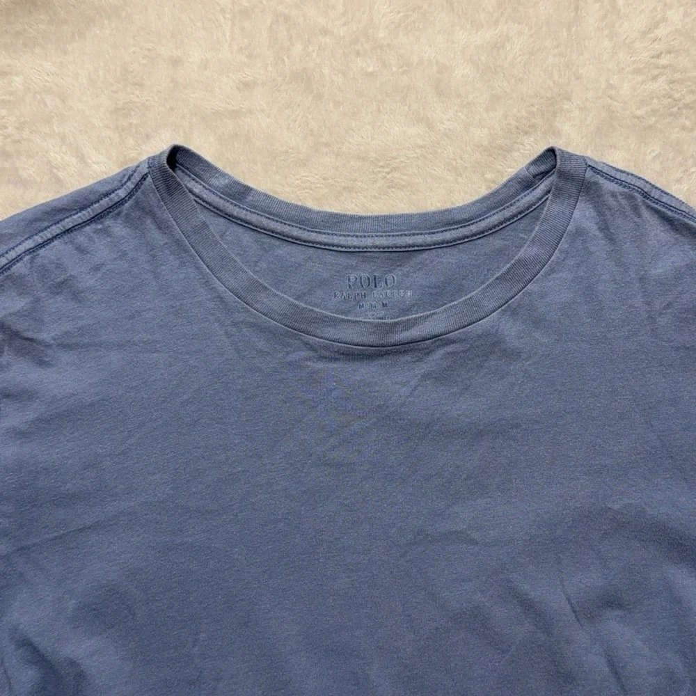 Polo Ralph Lauren Size M Men's Short Sleeve T-Shirt Slim Fit Blue Preppy Casual